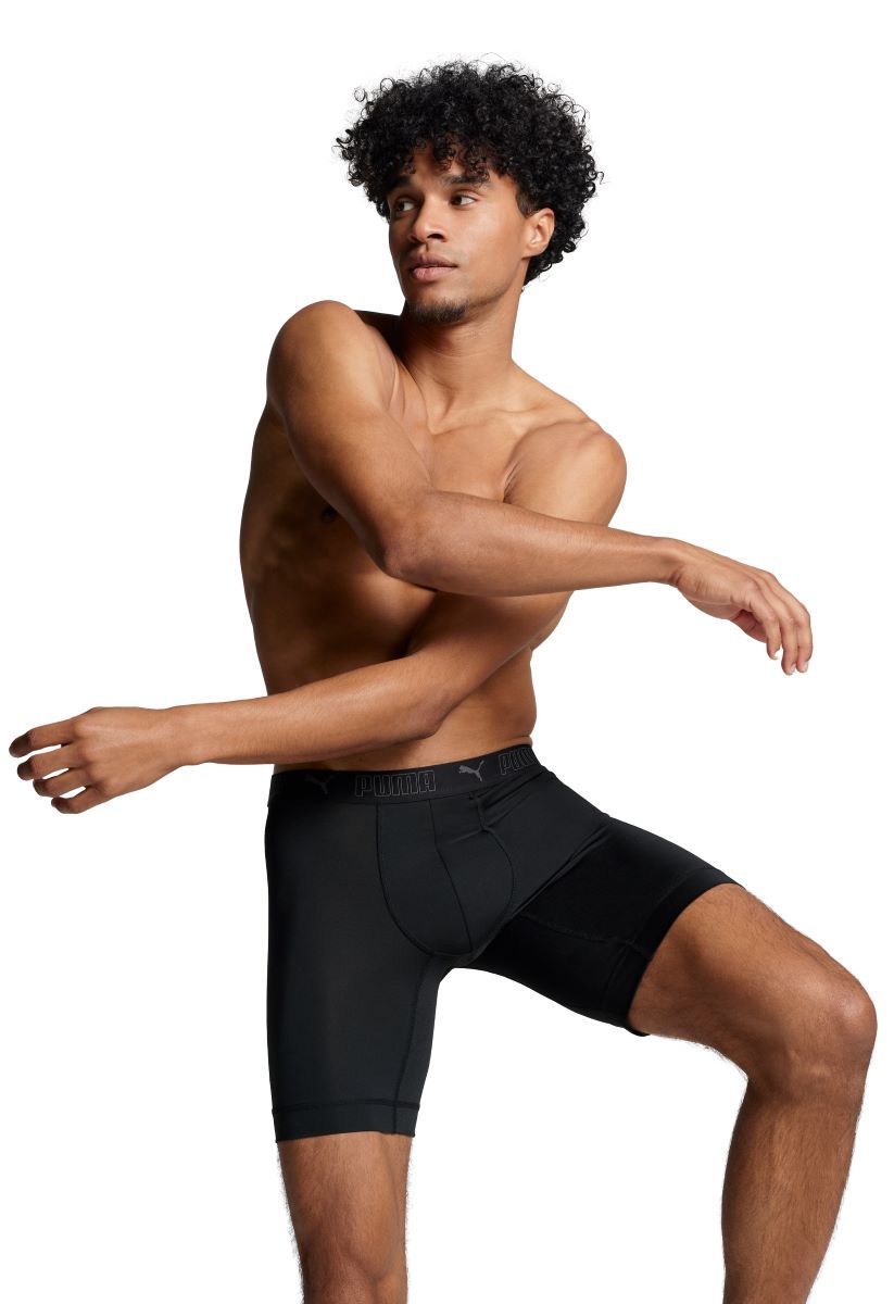 Puma Sport Boxershorts Microfiber Long 2-pack Zwart