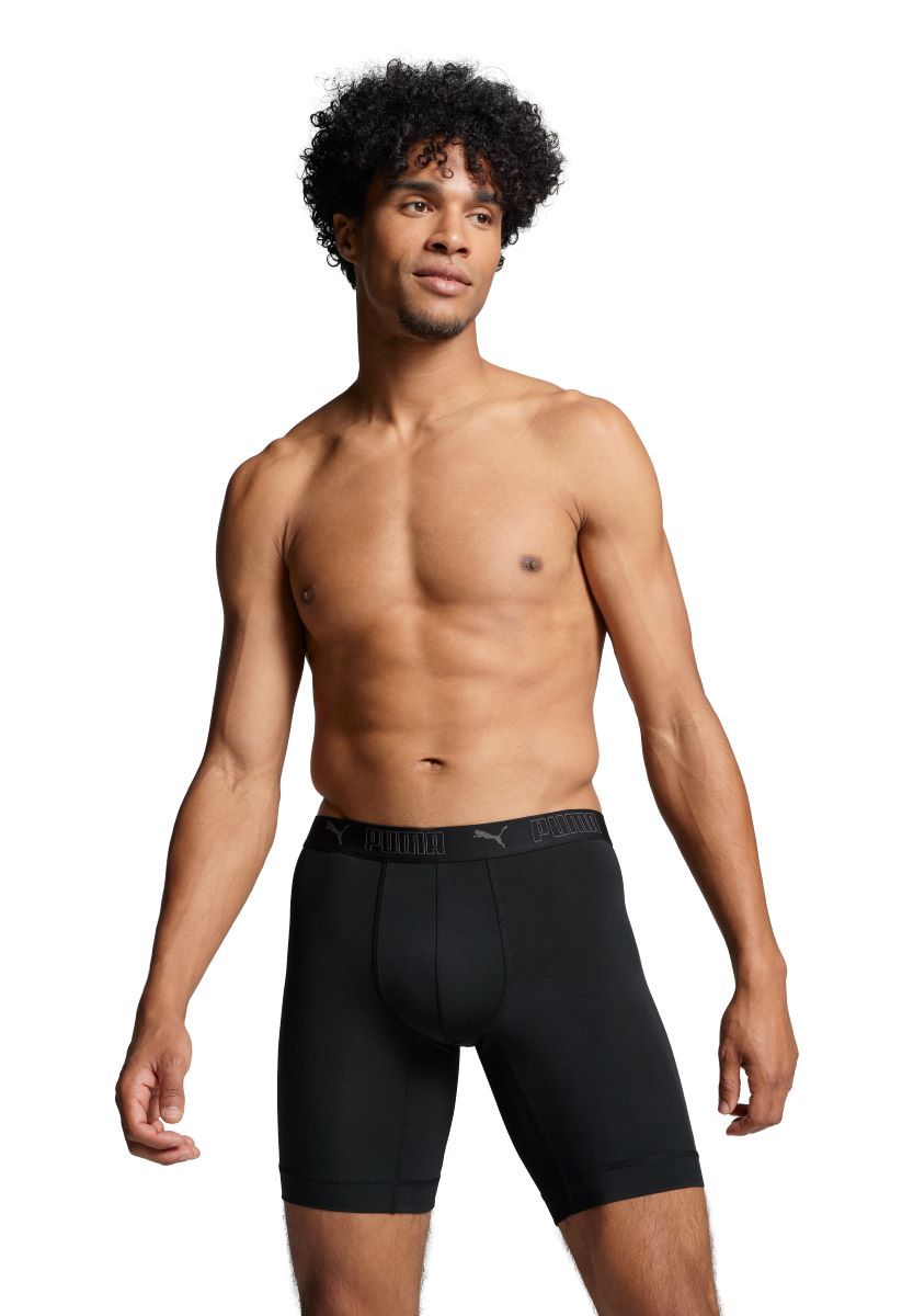 Puma Sport Boxershorts Microfiber Long 6-pack Zwart