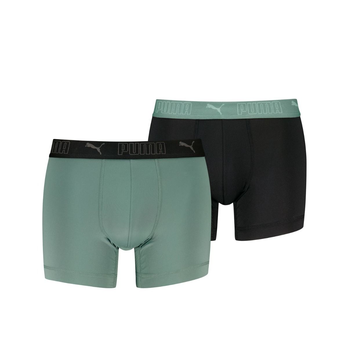 Puma Sport Boxershorts Microfiber 2-pack Dark Sage / Black