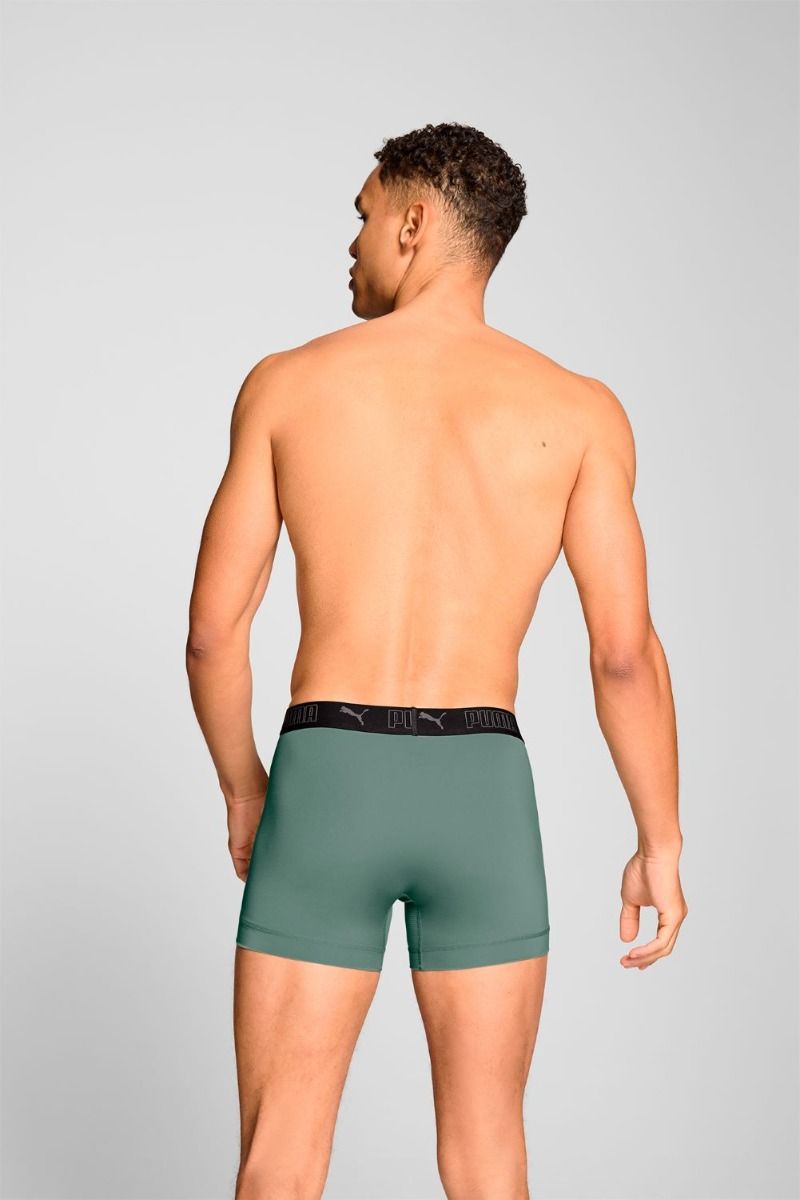 Puma Sport Boxershorts Microfiber 2-pack Dark Sage / Black