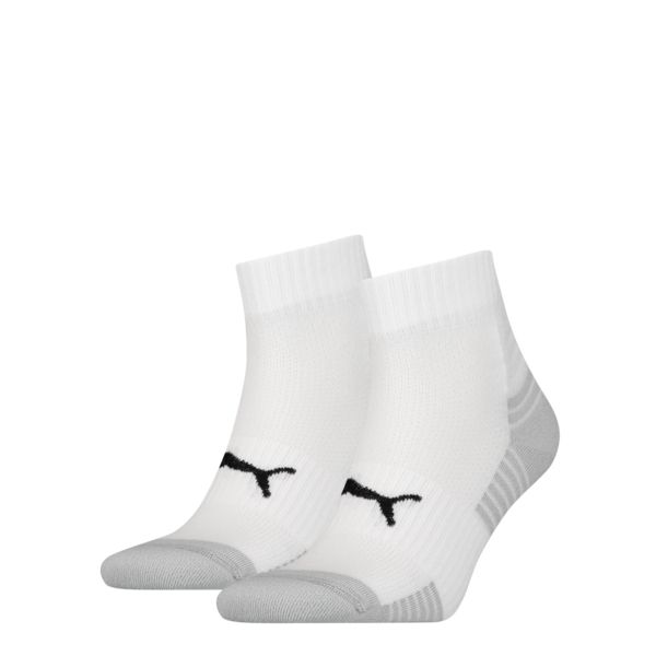 Puma Sport Cushioned Quartersokken 2-pack Wit