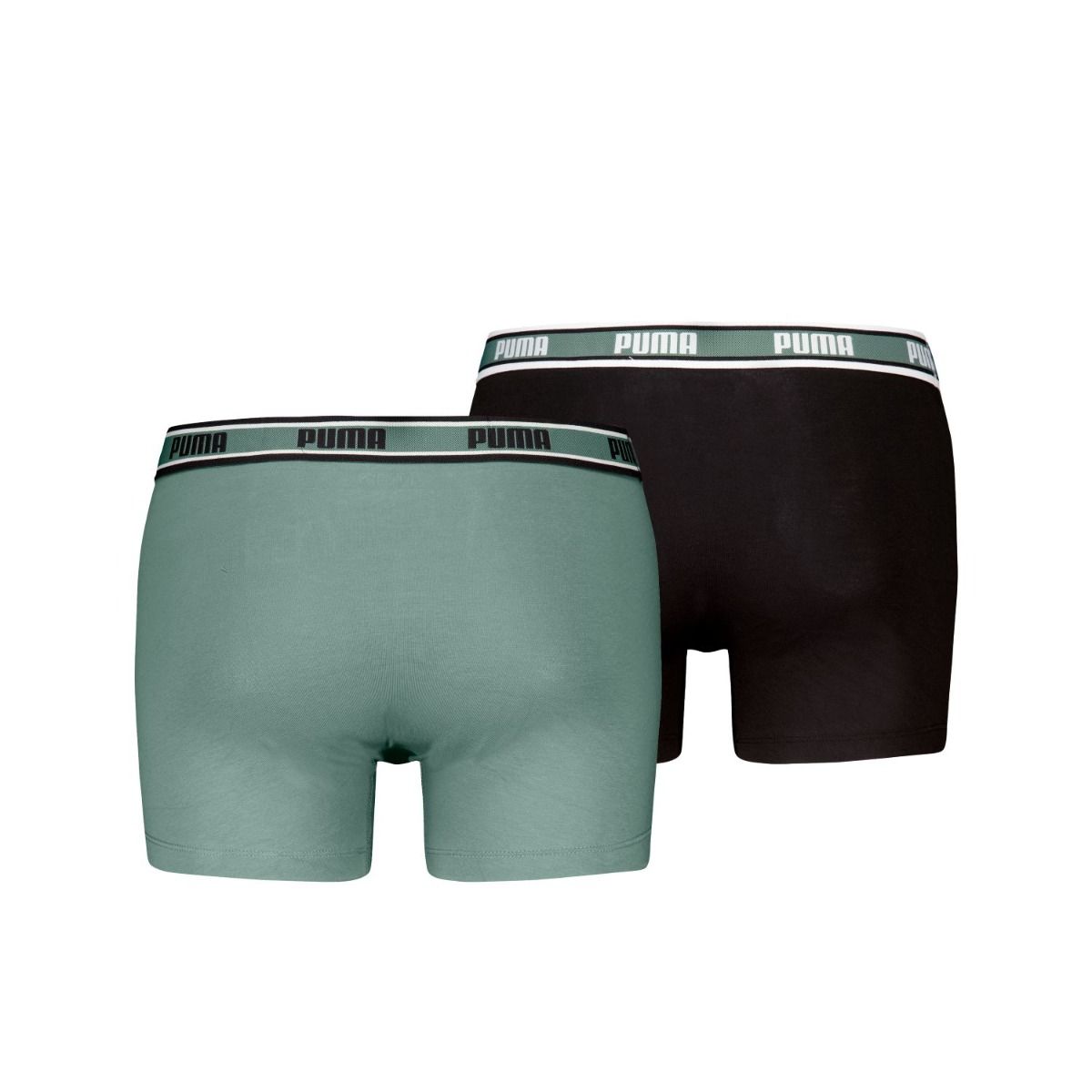 Puma Boxershorts Logo Elastic 2-pack Dark Sage / Black