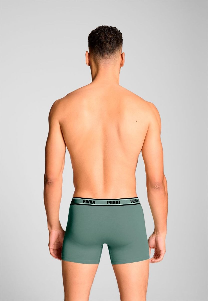 Puma Boxershorts Logo Elastic 2-pack Dark Sage / Black