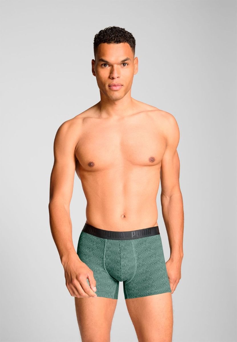 Puma Boxershorts Printed 2-pack Dark Sage / Black
