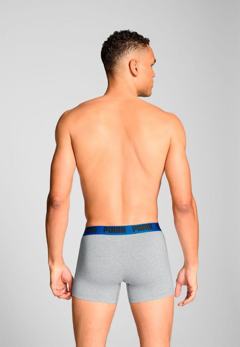 Puma Boxershorts Everyday Basic 2-pack Light Grey Melange / Blue