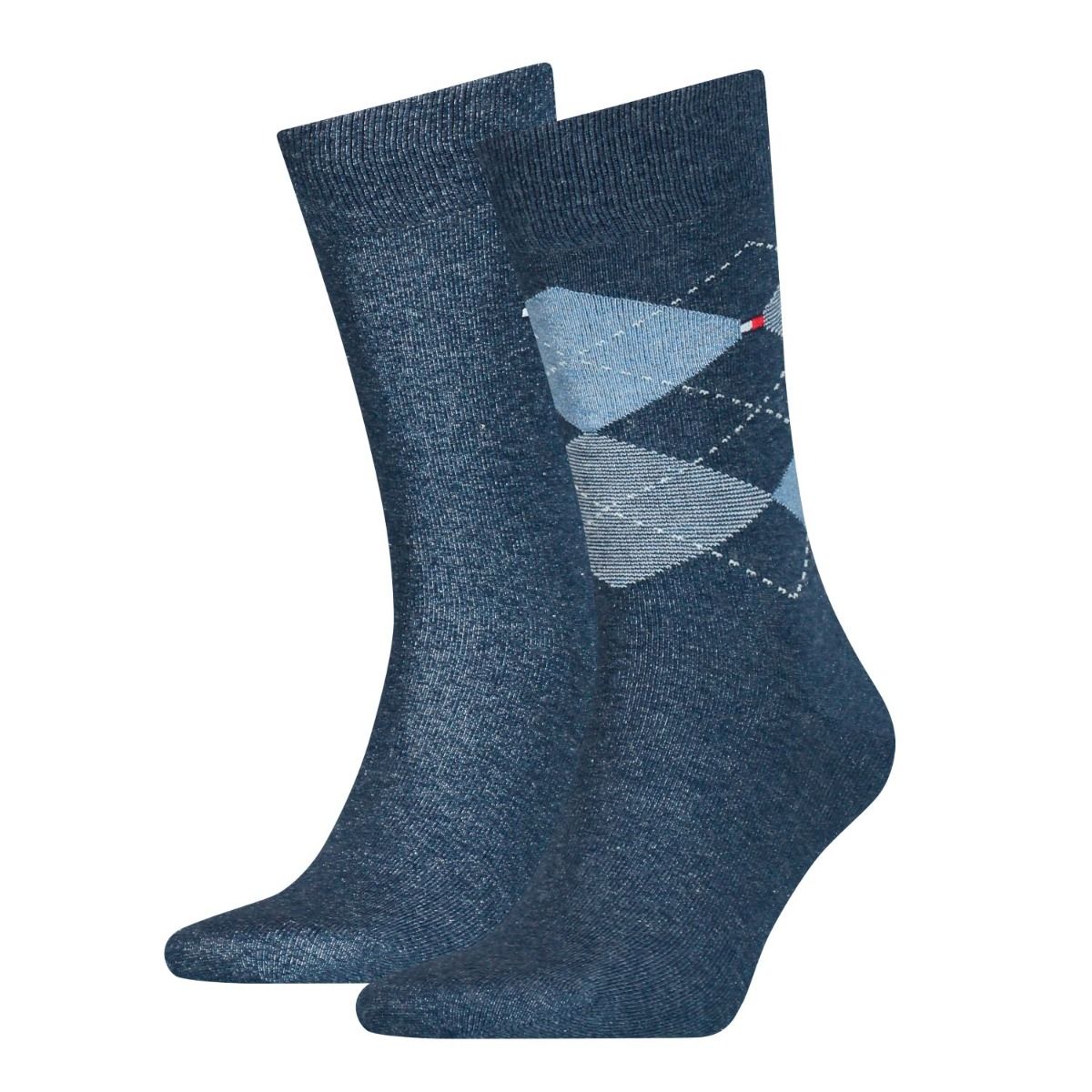 Tommy Hilfiger Sokken Heren Check 2-pack Jeans