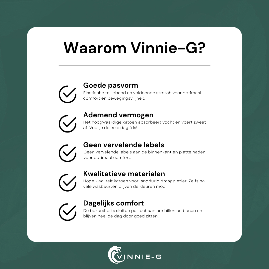 Vinnie-G Boxershorts Voordeelpakket 10-pack Black / Forest Green / Grey