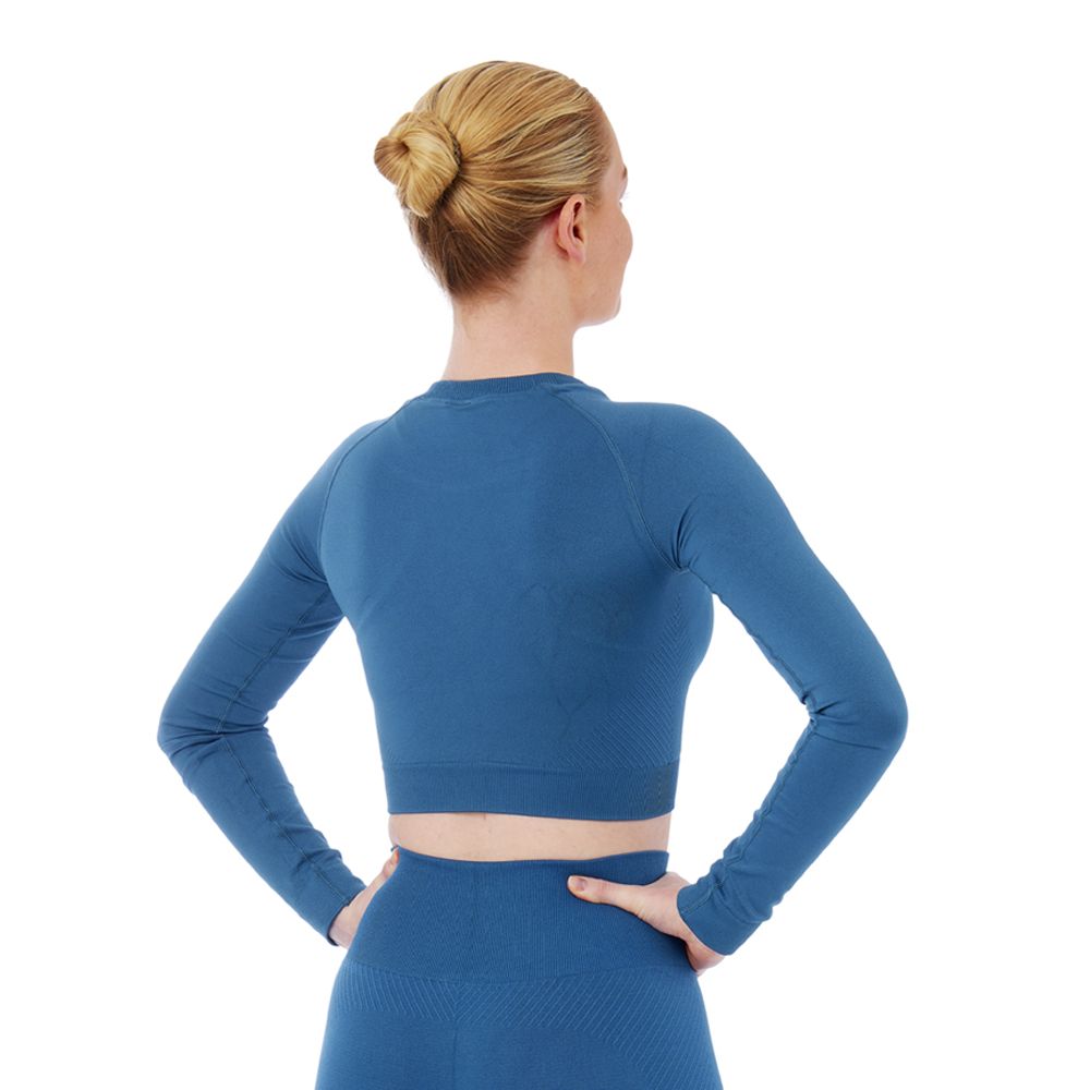 Xtreme Sportswear Croptop lange mouwen Dames Blauw