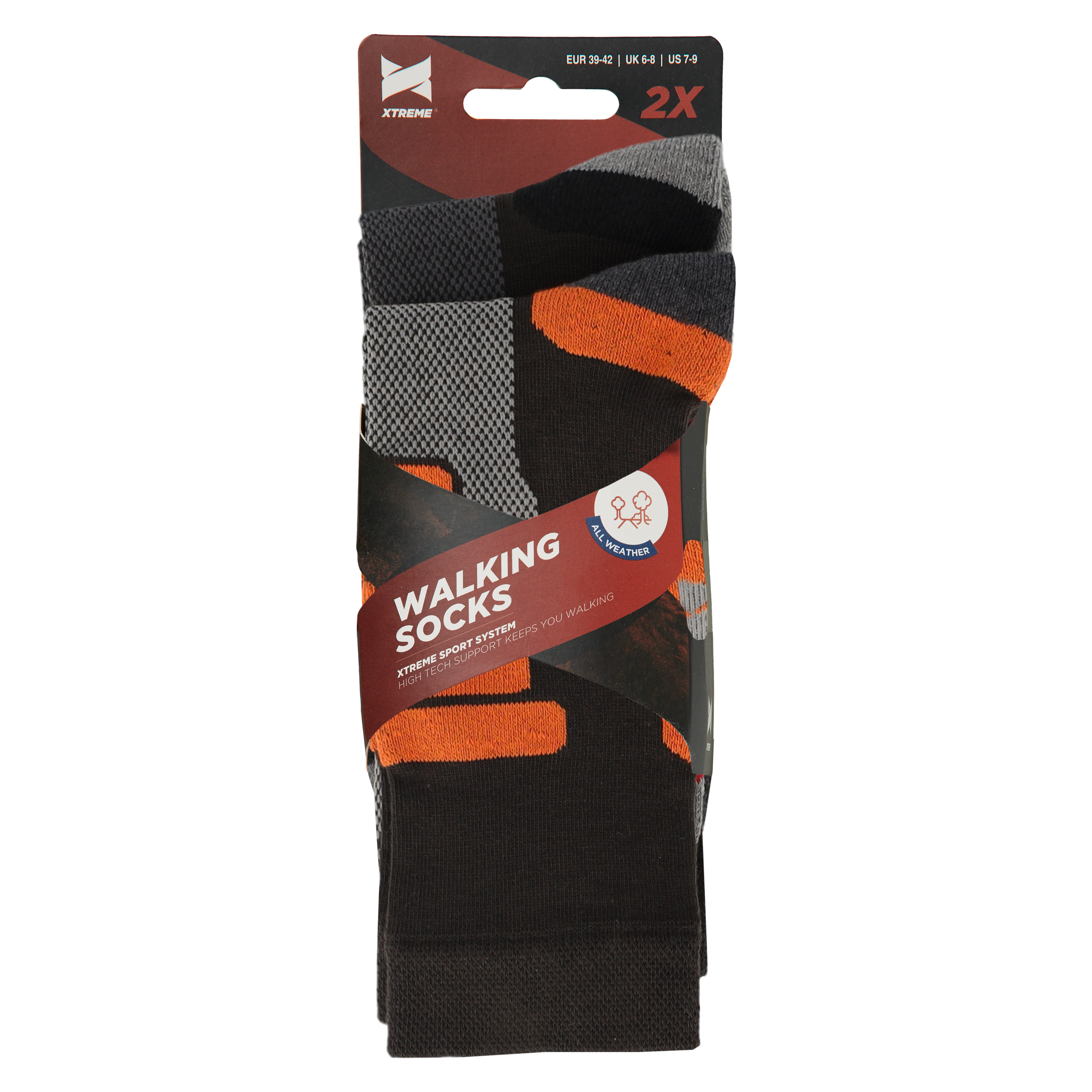 Xtreme Wandelsokken 2-pack Multi Green