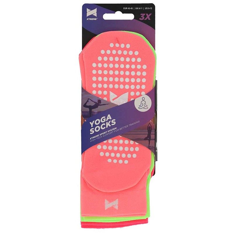 Xtreme Yoga Sokken 6-pack Neon