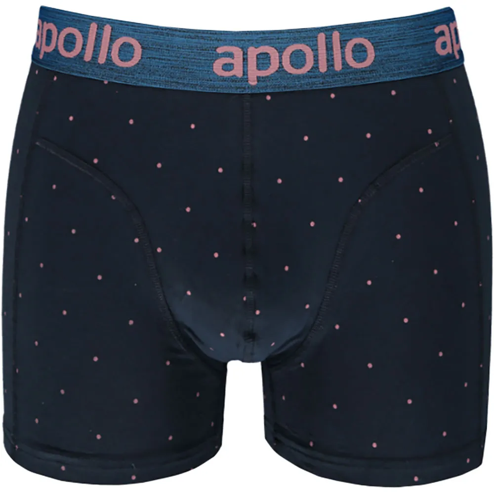 Apollo Boxershorts Heren Blue / Burgundy Dots 3-pack