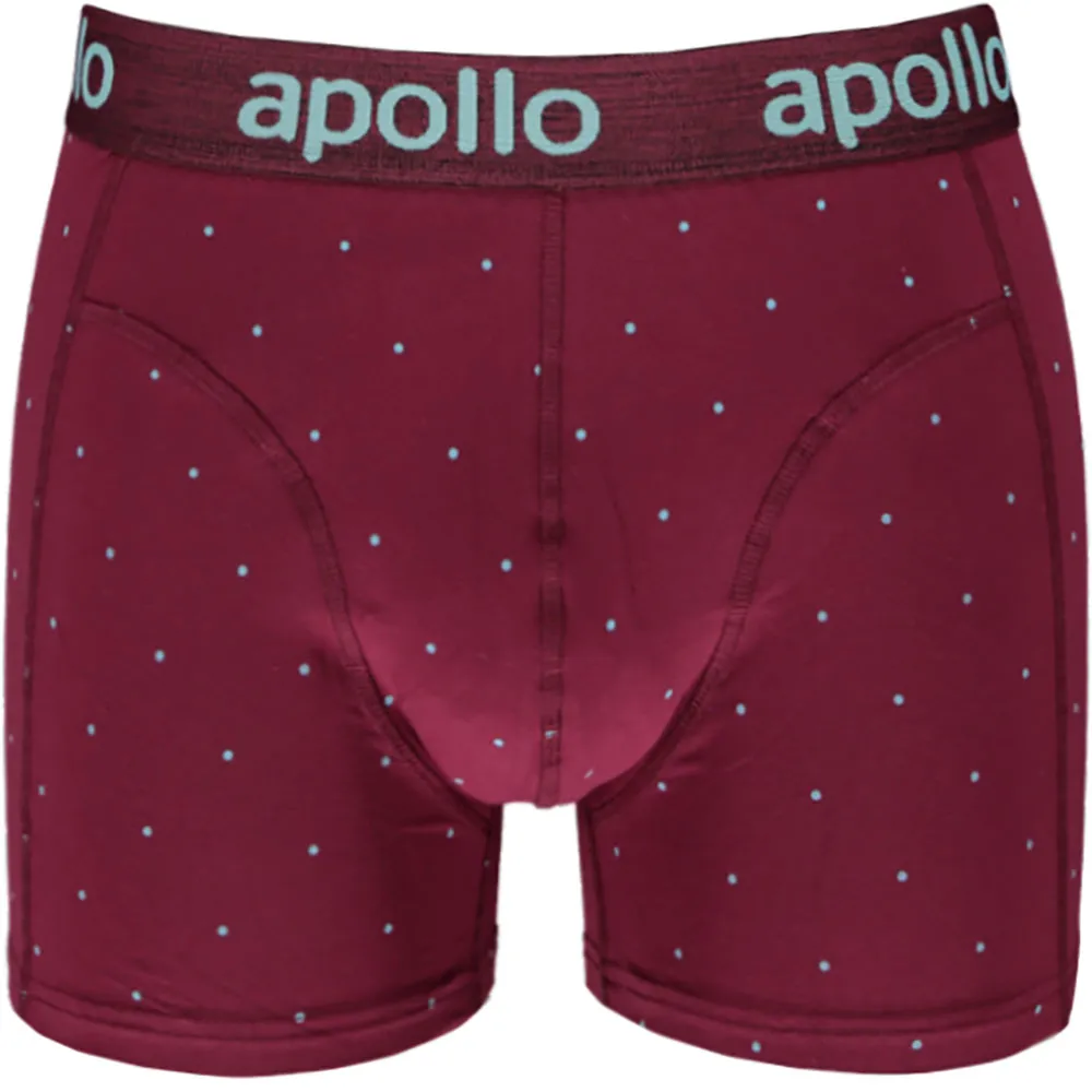 Apollo Boxershorts Heren Blue / Burgundy Dots 3-pack