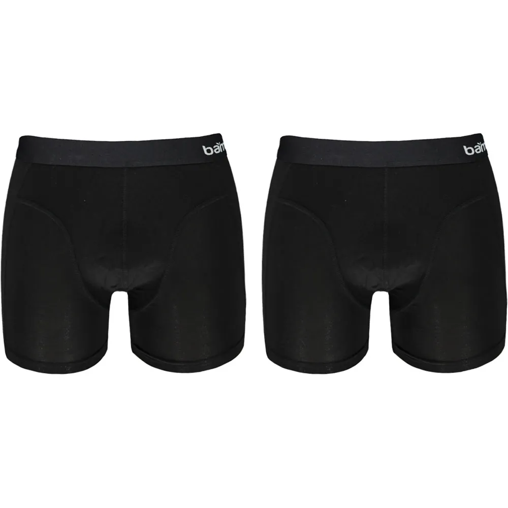 Apollo Boxershorts Heren Bamboo Basic Zwart 2-pack