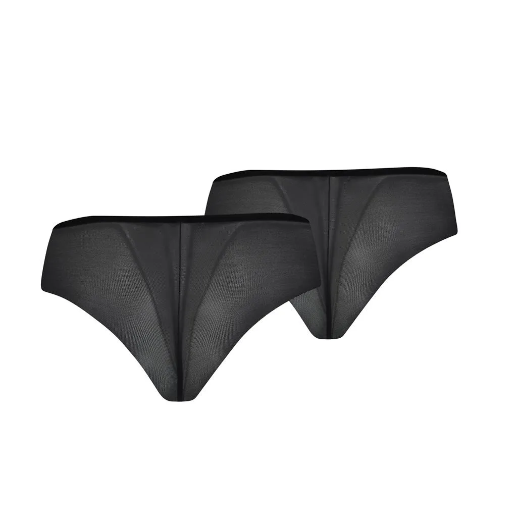 Puma Women Sporty Mesh Brazilian 2p Hang Black