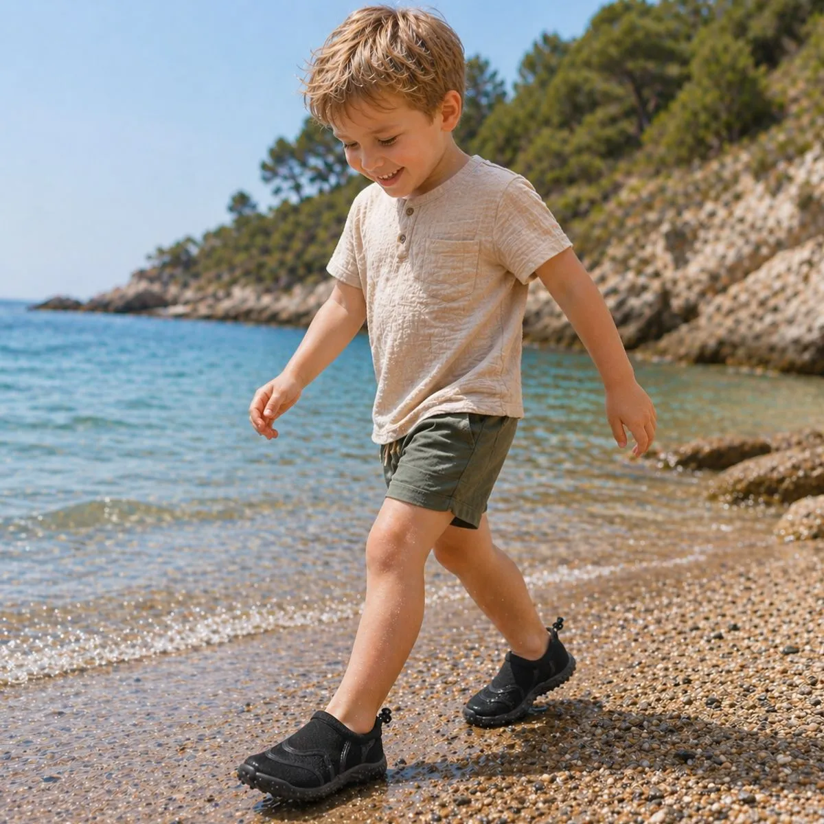 XQ Waterschoenen Kinderen Zwart