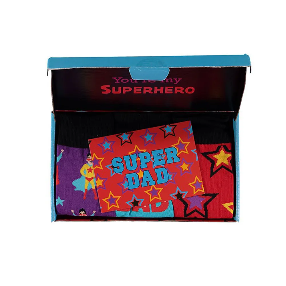 Apollo Vaderdag Cadeau Sokken Giftbox Super Dad met gratis wenskaart