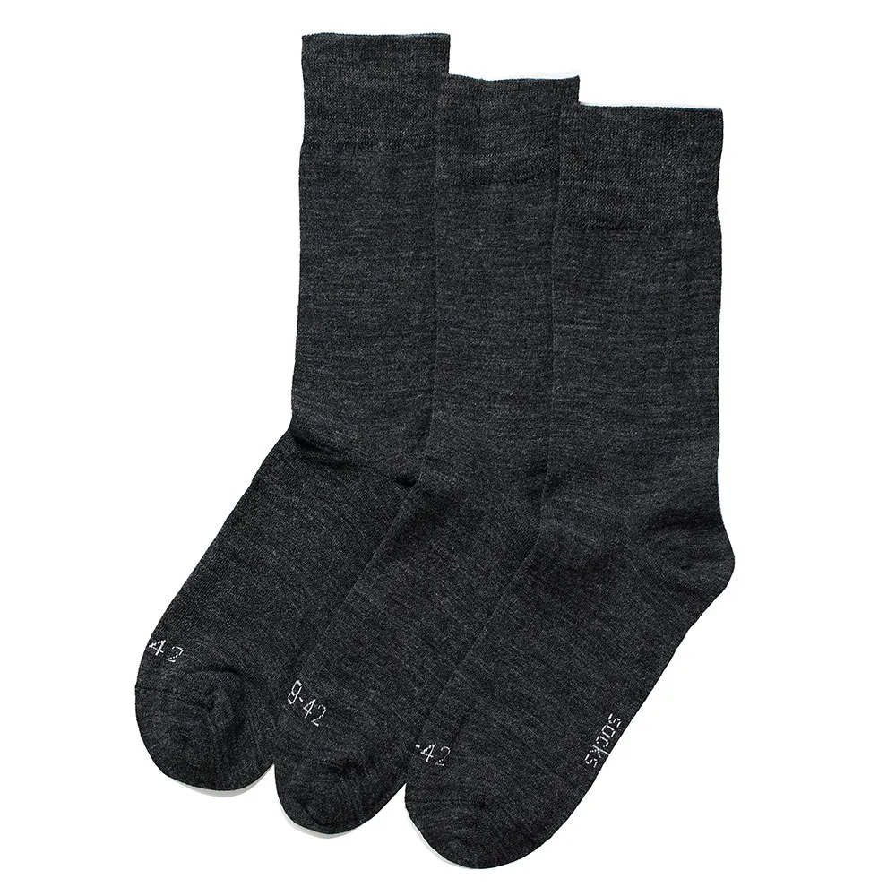 Apollo Merinowollen Sokken 3-pack Antraciet