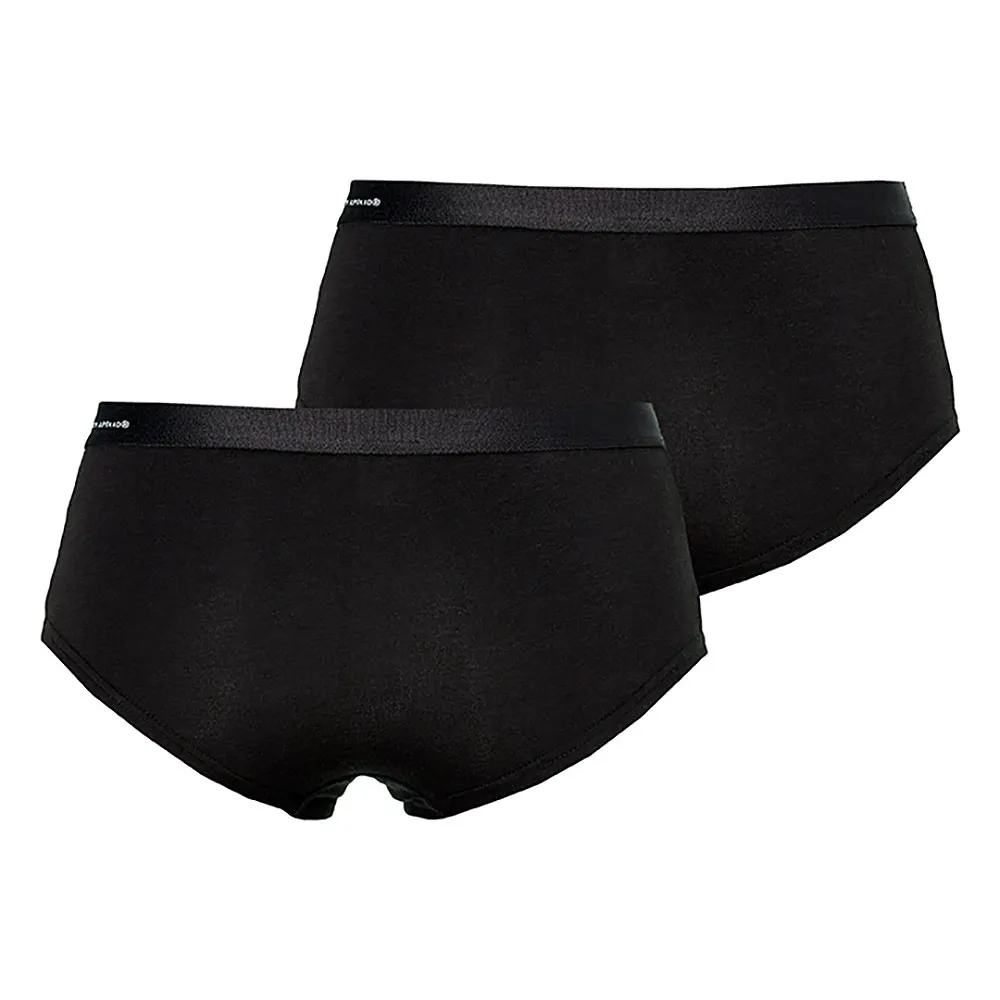 Apollo Hipsters Dames Bamboo Basic Zwart 2-pack