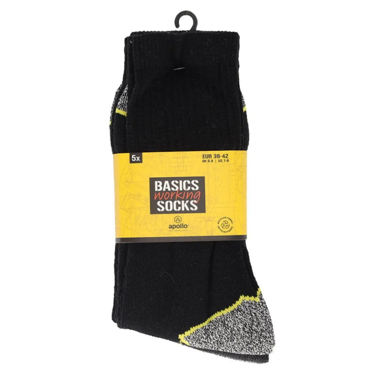 Apollo Werksokken 20-pack Zwart