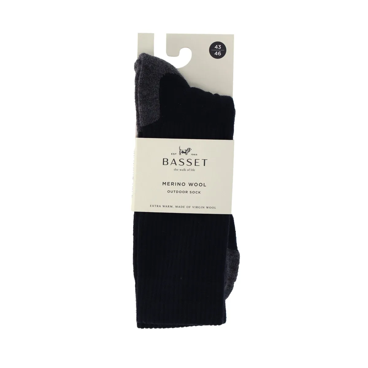 Basset Wandelsokken Merinowol 3-pack Marine