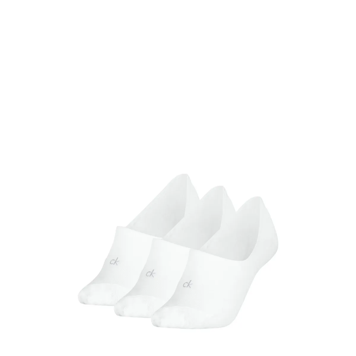 Calvin Klein Footies Dames Mid Cut 3-pack Wit