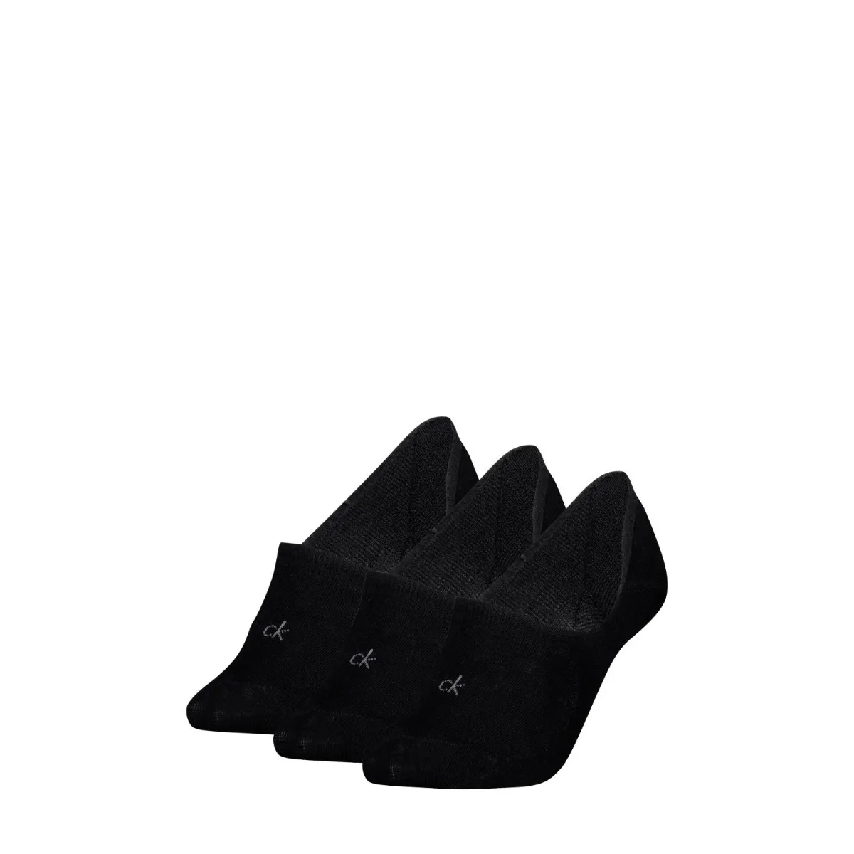 Calvin Klein Footies Dames Mid Cut 3-pack Zwart