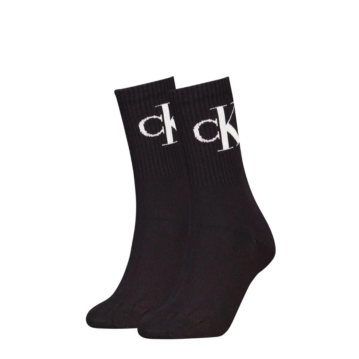 Calvin Klein Sokken Dames Monogram 2-pack Zwart