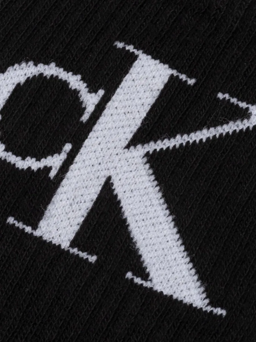 Calvin Klein Sokken Dames Monogram 2-pack Zwart