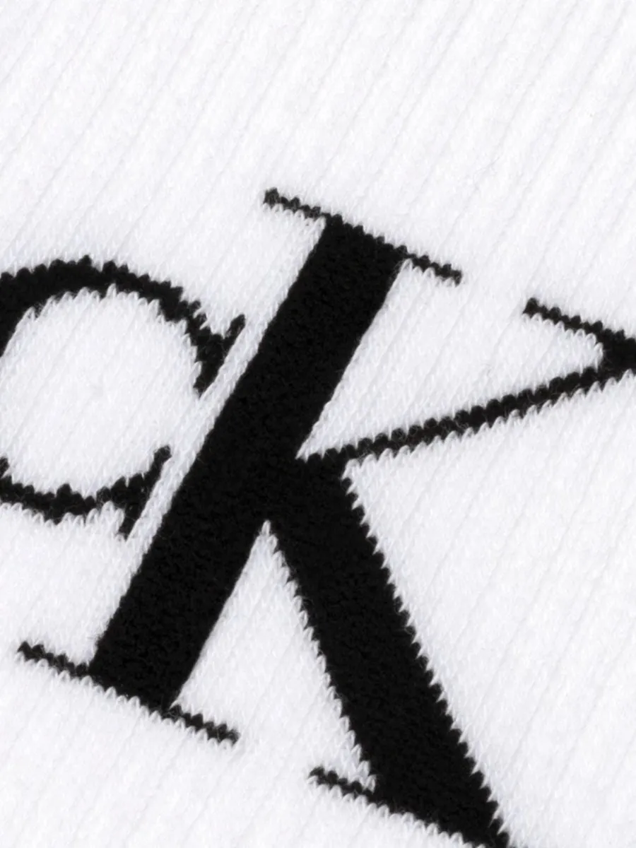 Calvin Klein Sokken Heren Monogram 2-pack Wit