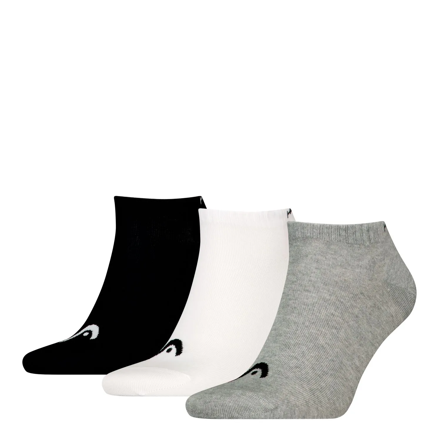 HEAD Sneakersokken Training 3-pack Grijs / Wit / Zwart