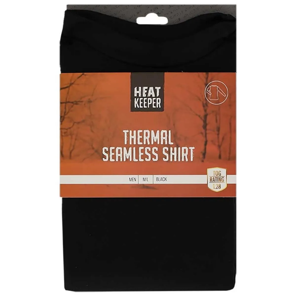 Heatkeeper Thermoshirt Heren Basic Naadloos Zwart