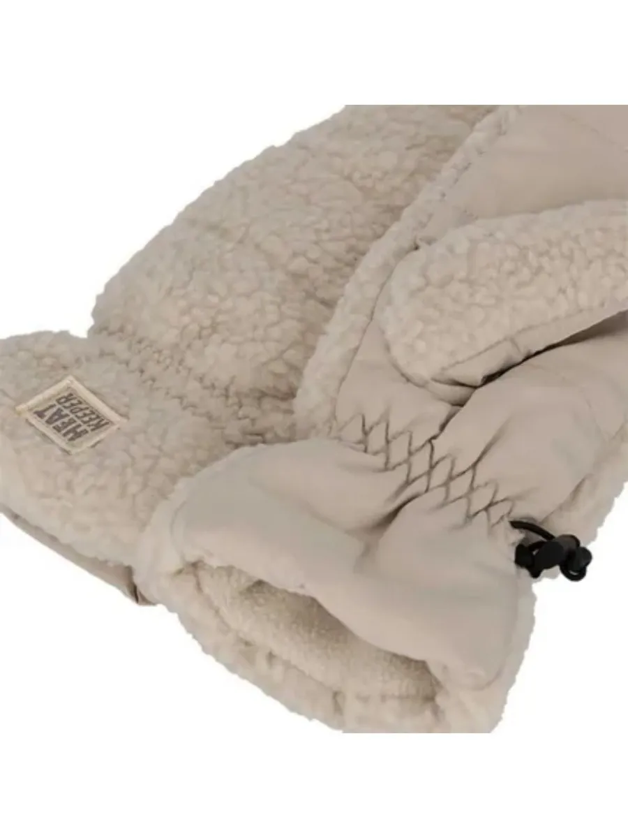 Heatkeeper Dames Winter Set - Balaclava + Wanten - Teddy - Off White