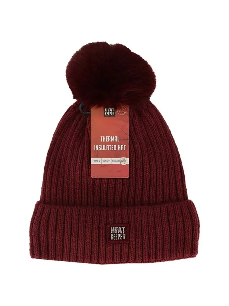 Heatkeeper Dames Winter Set - Muts + Handschoenen - Burgundy
