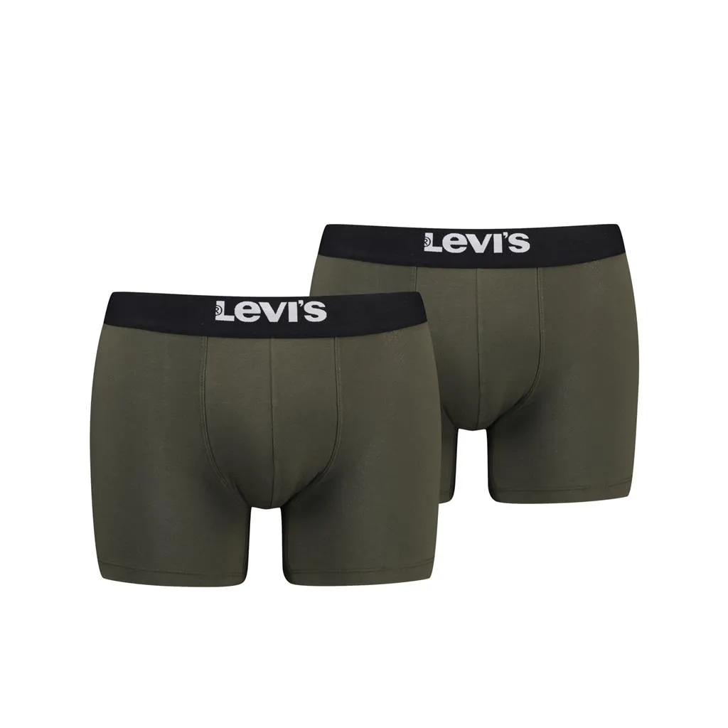 Levi's Boxershorts Solid Basic Organic Cotton 6-pack Khaki