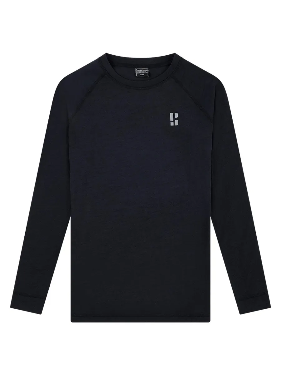 Poederbaas Thermoshirt Merinowol Dames Zwart