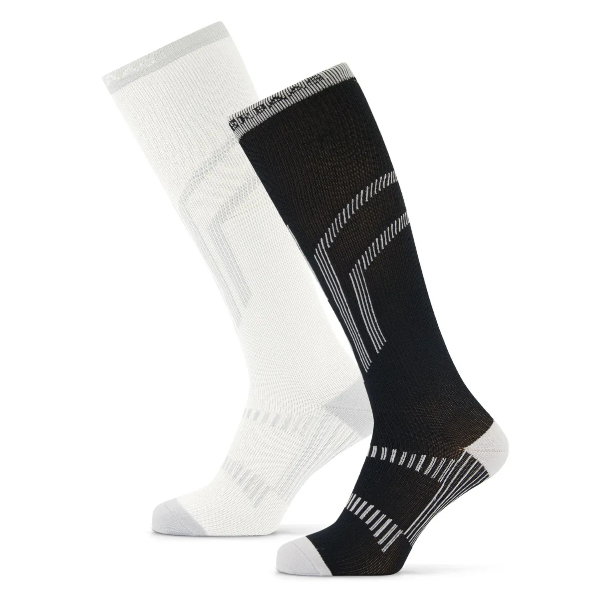 Poederbaas Skisokken Giftbox 2-pack Black/White