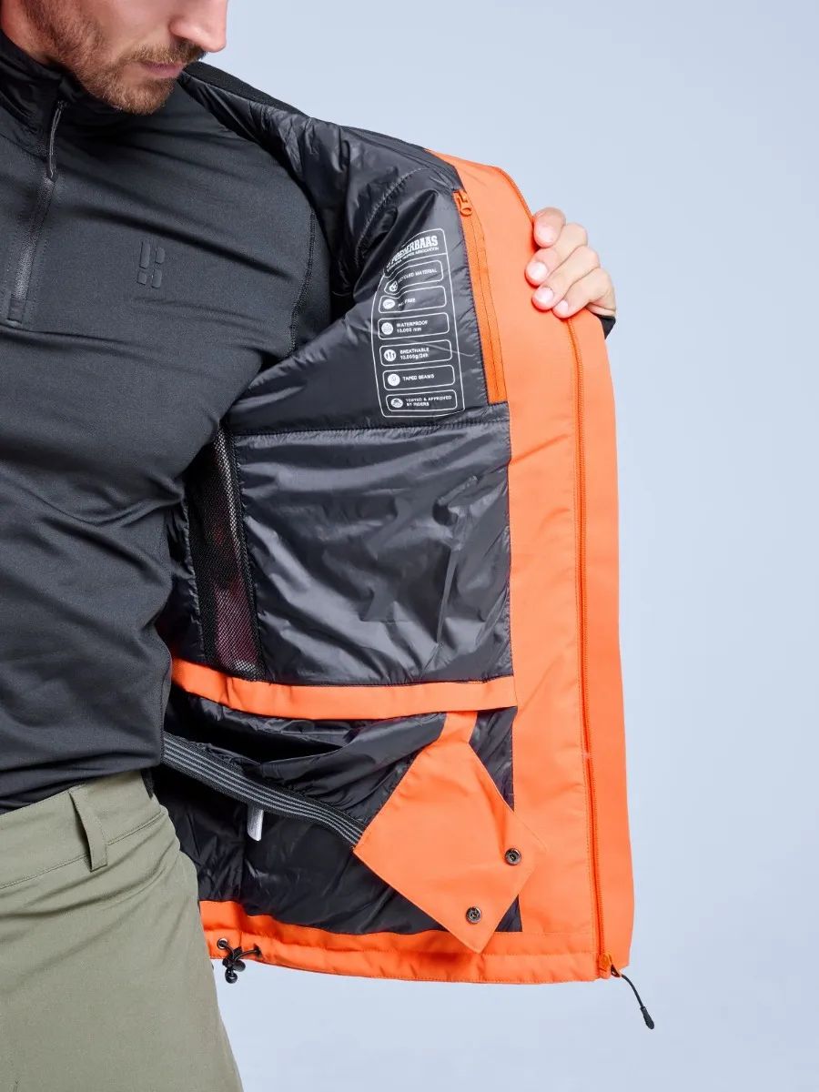 Poederbaas Ski-jas Heren Arctic 2L Insulated Oranje
