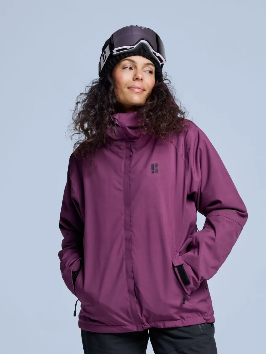 Poederbaas Ski-jas Dames Arctic 2L Insulated Bordeaux