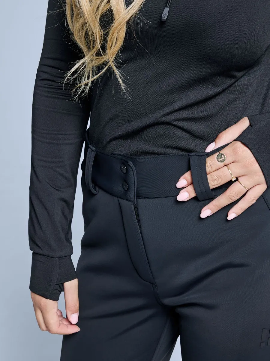 Poederbaas Skibroek Dames Stretch Softshell Zwart