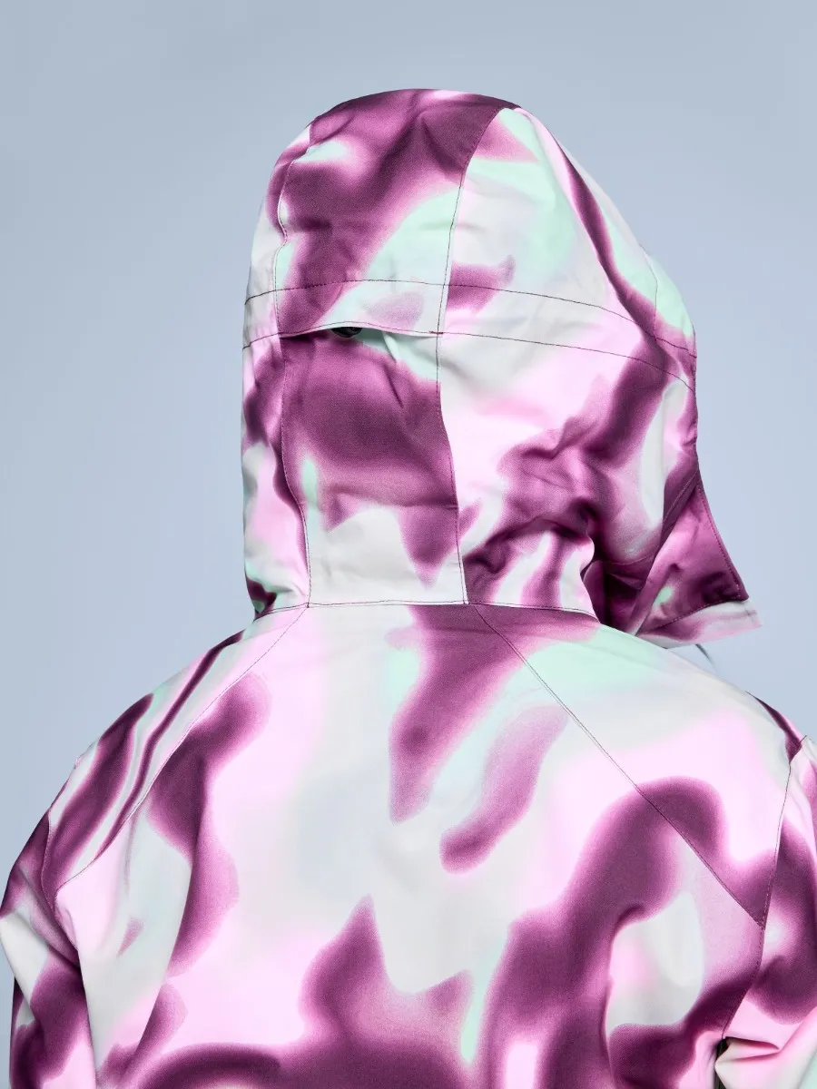 Poederbaas Ski-jas Dames Arty 2L Insulated Tie Dye Pink Multi