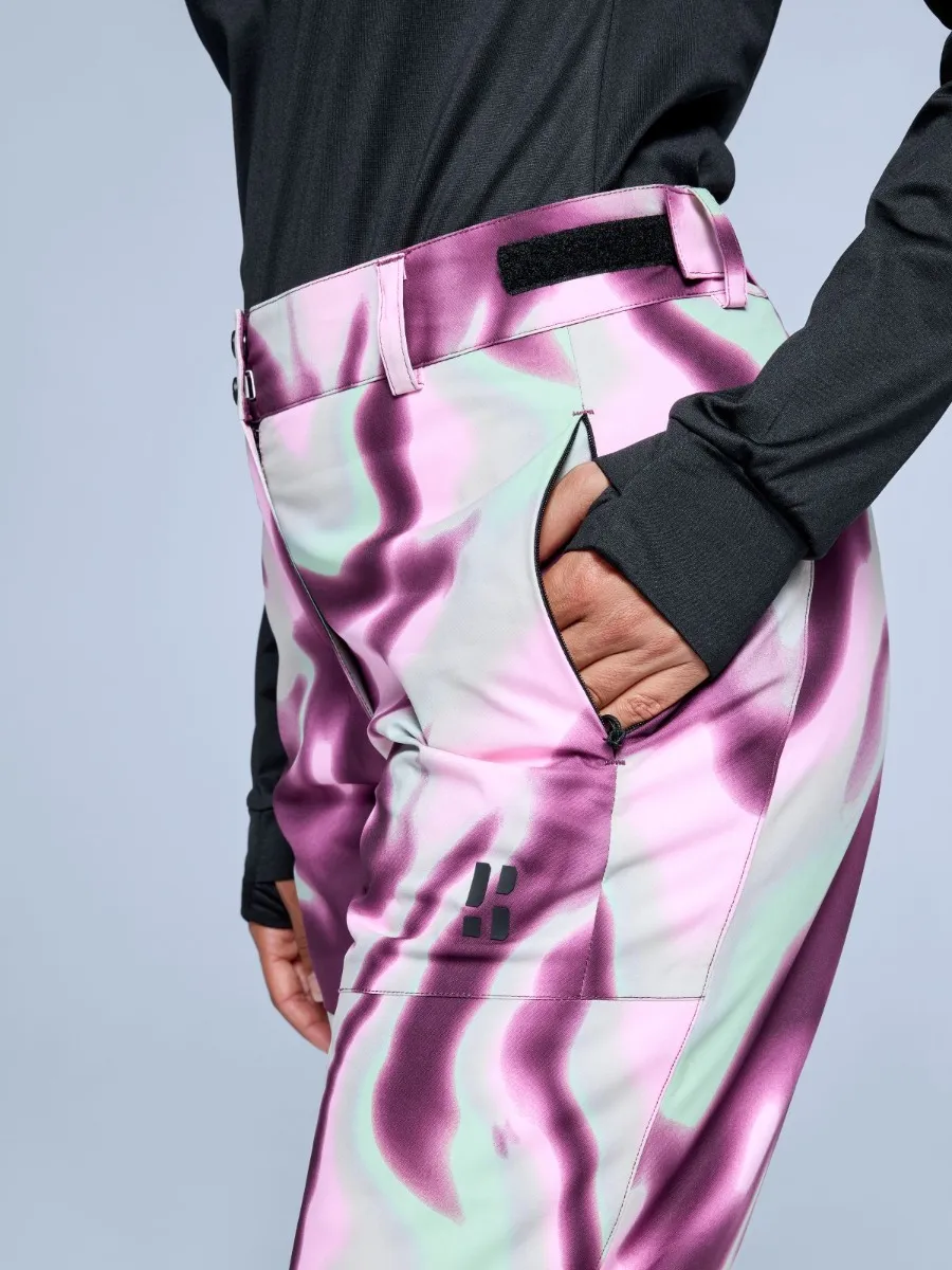 Poederbaas Skibroek Dames Arty 2L Insulated Tie Dye Pink Multi