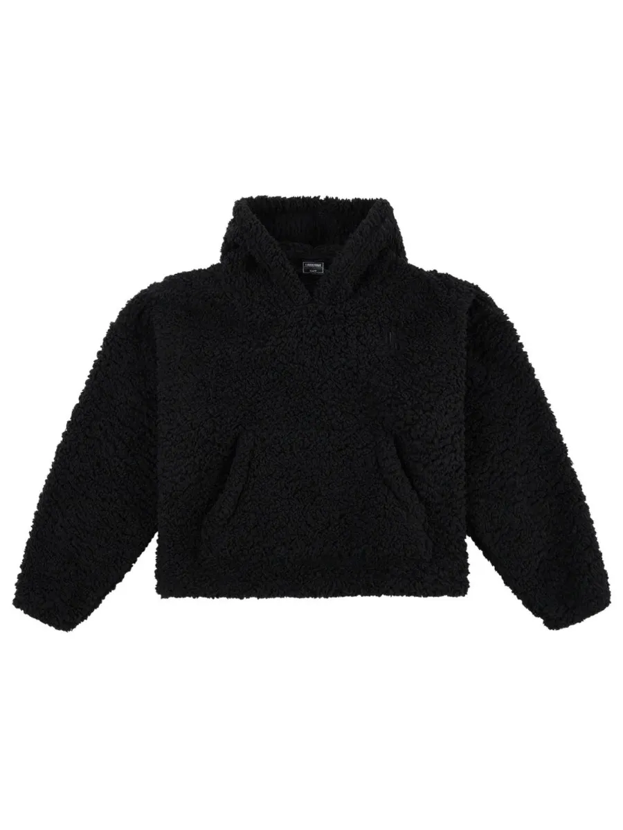 Poederbaas Fluffy Hoodie Dames Four Seasons Zwart