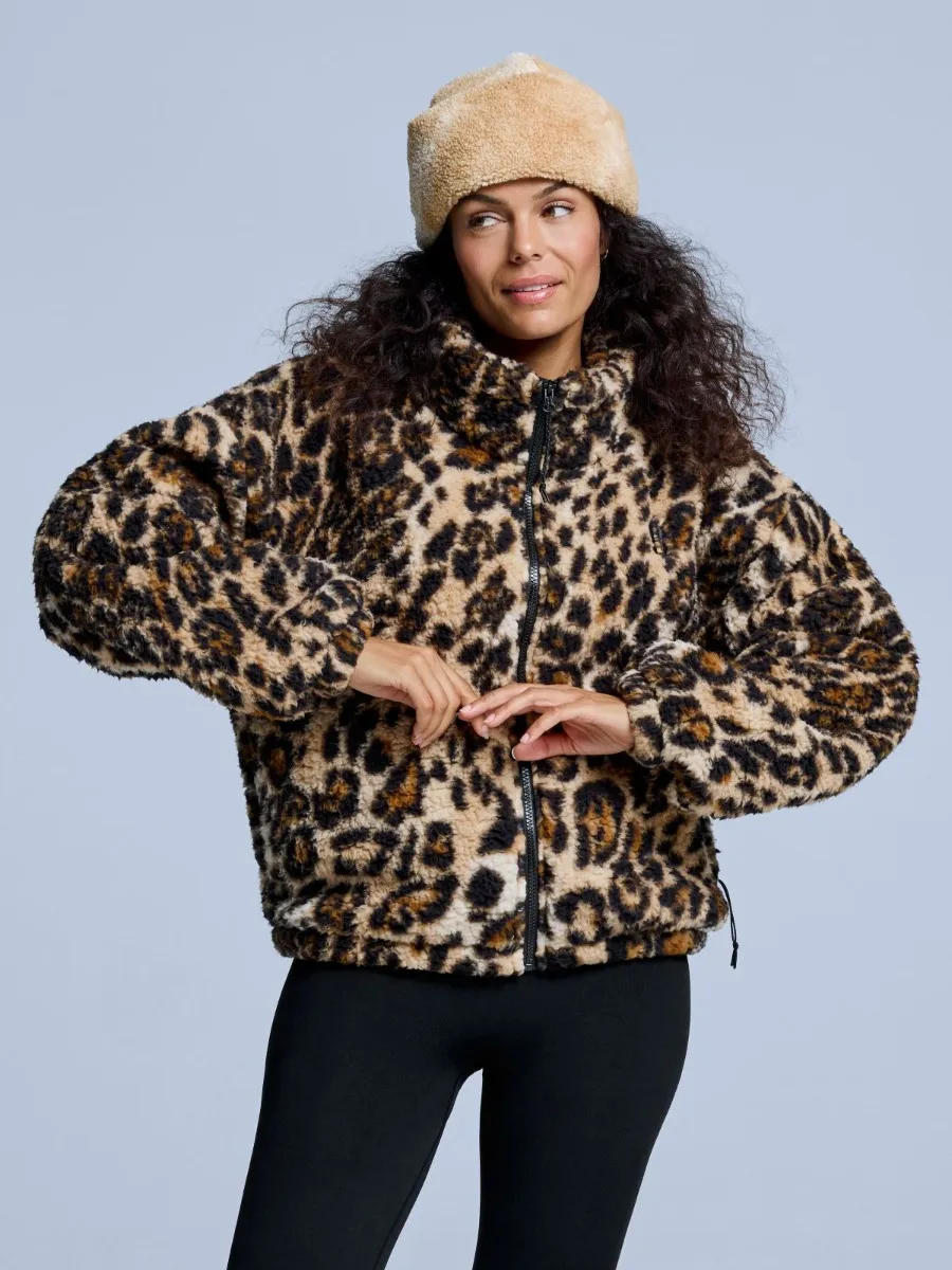 Poederbaas Fluffy Jacket Dames Four Seasons AOP Panterprint