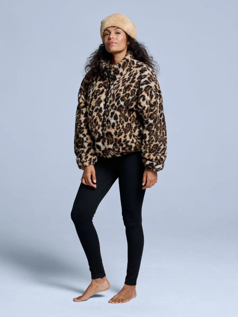 Poederbaas Fluffy Jacket Dames Four Seasons AOP Panterprint