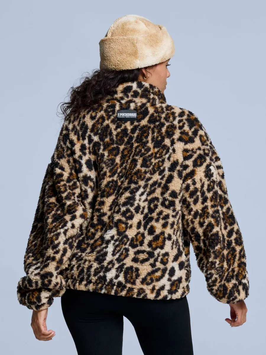 Poederbaas Fluffy Jacket Dames Four Seasons AOP Panterprint