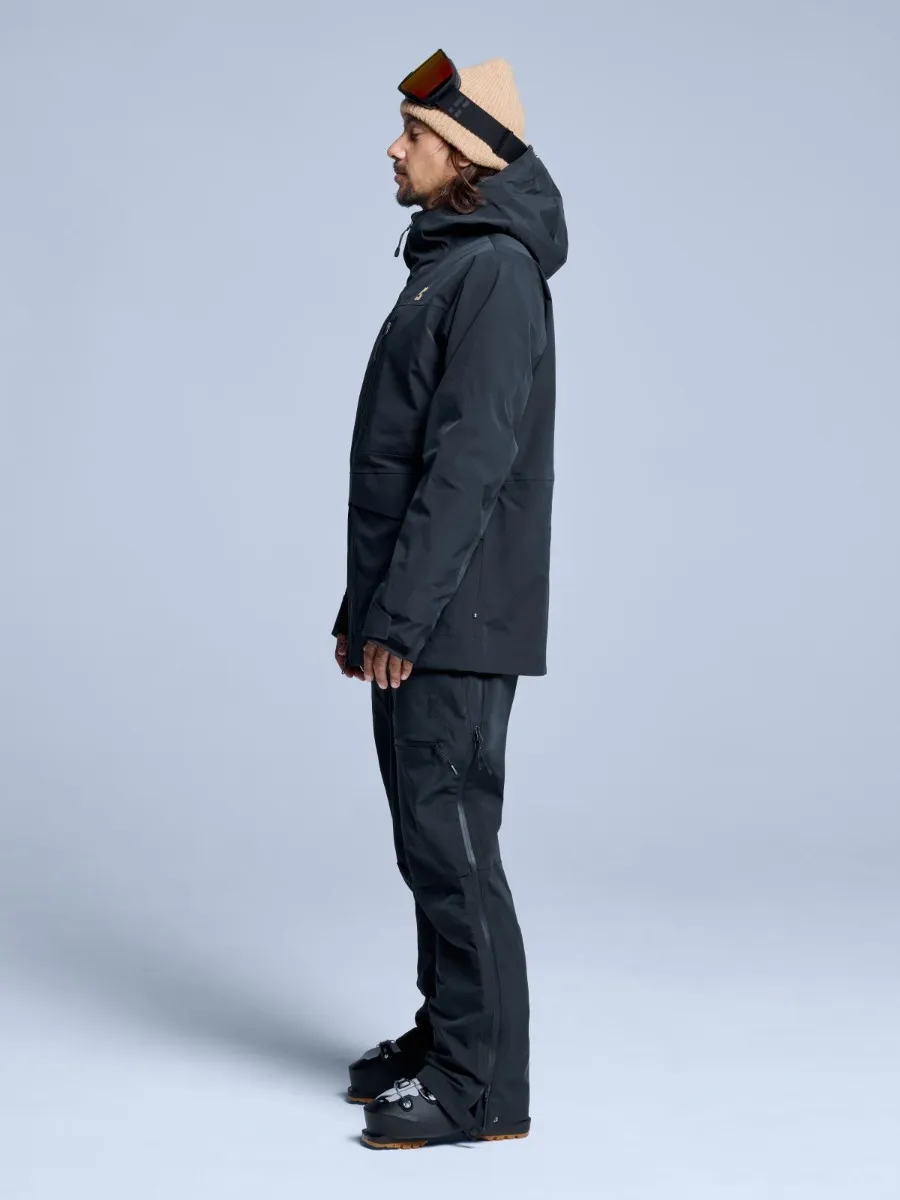 Poederbaas Ski-jas Heren Freeride 3L Hardshell Zwart