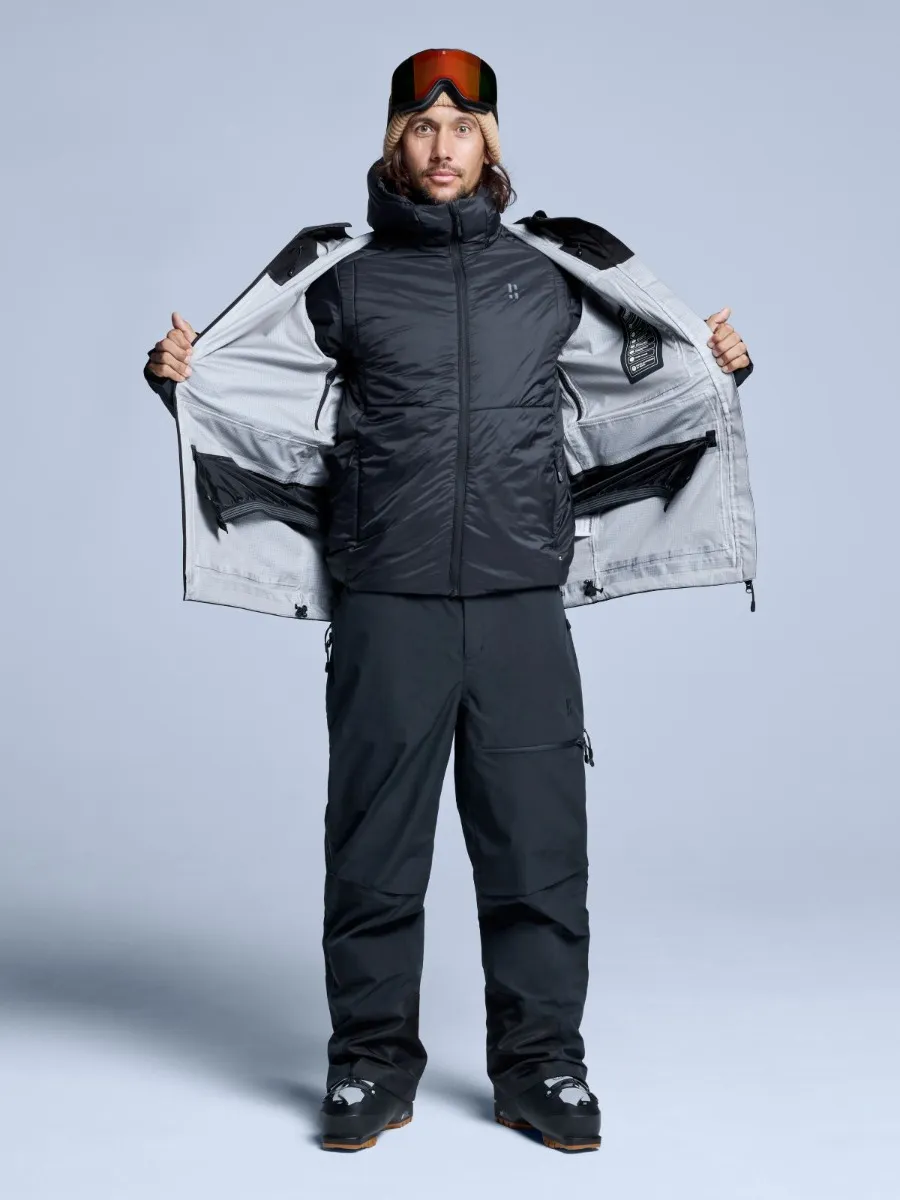 Poederbaas Ski-jas Heren Freeride 3L Hardshell Zwart