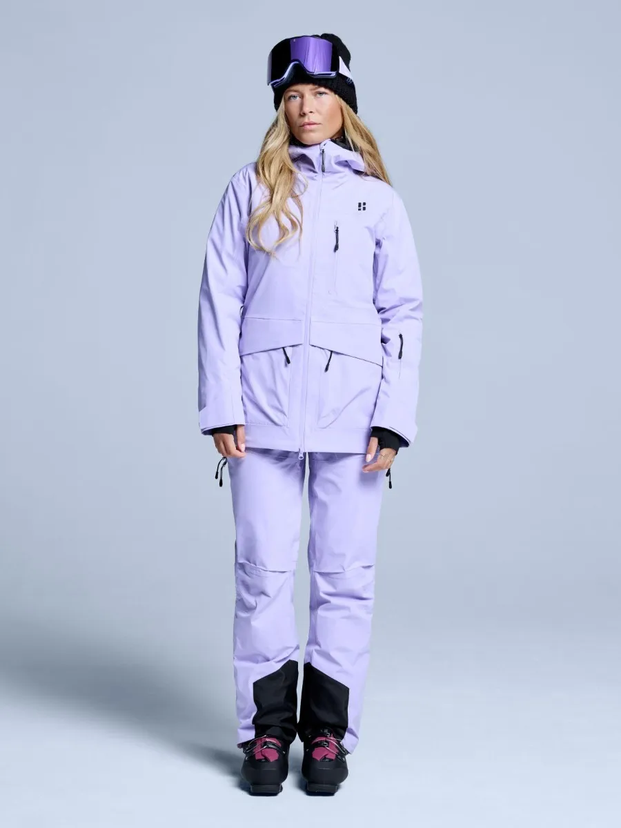Poederbaas Skibroek Dames Freeride 3L Hardshell Lila