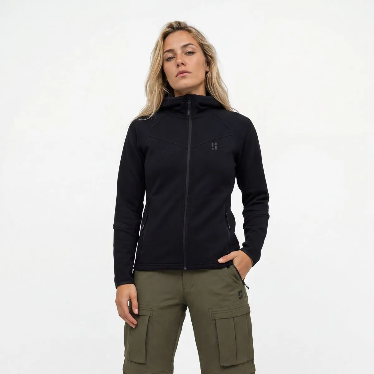Poederbaas Outdoor Vest Dames Merinowol Zwart
