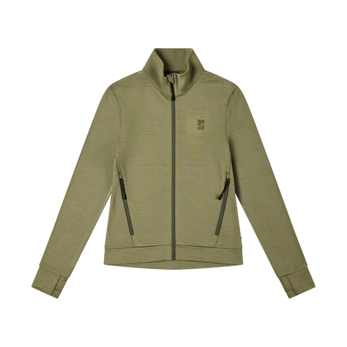 Poederbaas Outdoor Vest Dames Waffle Jacket Olive Green